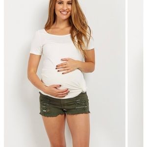 Maternity Shorts Distressed